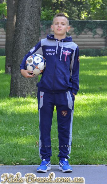 Спортивный костюм на мальчика PORSCHE синий от 6 до 14 лет