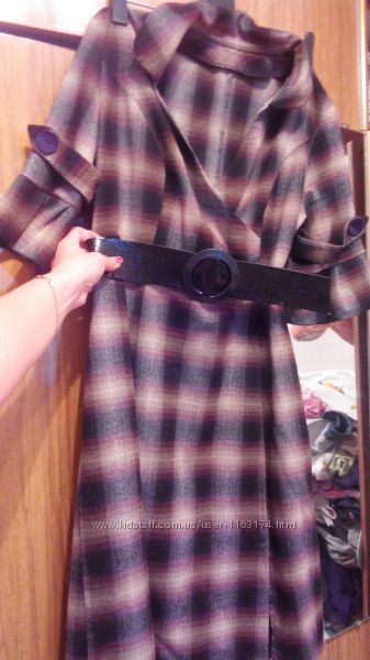 Теплое шерстяное платье р46-48