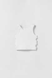 Білий топ рубчик для дівчинки 9-10 років Zara Іспанія Розмір 140