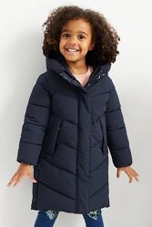 Дитяча зимова куртка для дівчинки C&A Німеччина Розмір 122, 128 темно-синя