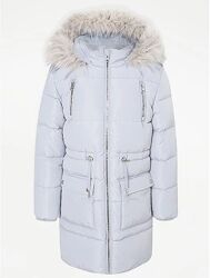 Подовжена зимова куртка для дівчинки George Розмір 122-128, 128-134 134-140