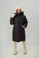 Підліткова куртка пальто для дівчинки Розмір 152, 158, 164 чорне