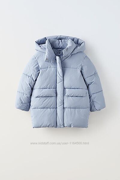 Зимова куртка для дівчинки Zara Іспанія Розмір 122, 152 блакитна