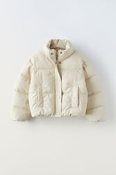 Стьобана куртка зі шкірзамінника для дівчинки 11-12 років Zara Розмір 152