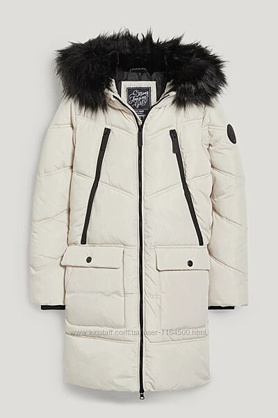 Подовжена зимова куртка для дівчинки C&A Німеччина Розмір 140, 146, 164