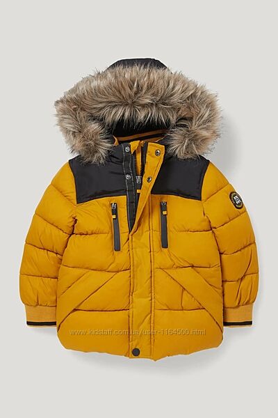 Дитяча зимова куртка на хутрі для хлопчика C&A Німеччина Розмір 122 128 134