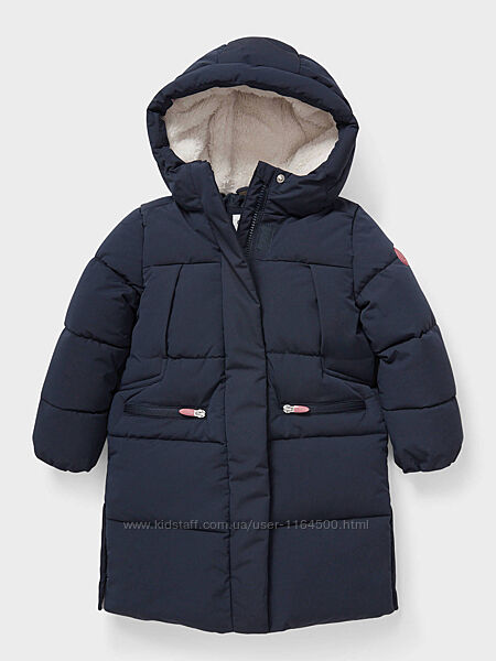 Зимняя удлиненная куртка для девочки C&A Германия Размер 110, 116, 122, 128