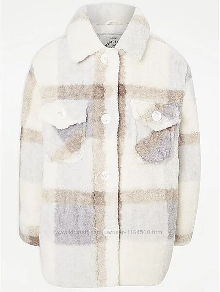 Хутряна куртка сорочка для дівчинки George Розмір 128-134, 140-146, 146-152