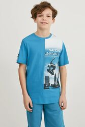 Подростковая футболка для мальчика 13-14 лет C&A Размер 158-164
