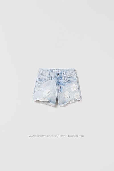 Джинсові шорти для дівчинки 11-12 років Zara Розмір 152 блакитні оригінал
