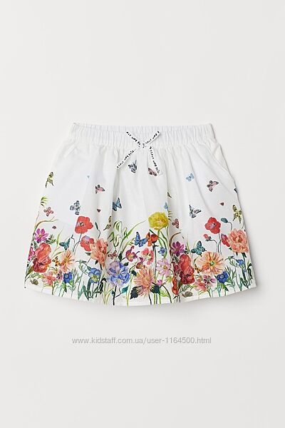Літня спідниця для дівчинки 6-8 років H&M Розмір 122-128 біла оригінал