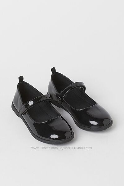 Нарядні туфлі для дівчинки H&M Швеція Розмір 34 21.5 см чорні