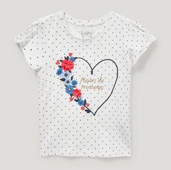 Детская летняя футболка для девочки 9-10 лет C&A Германия Размер 134-140