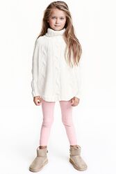 Дитячі легінси в рубчик для дівчинки 3-4 роки H&M Швеція Розмір 104 рожеві