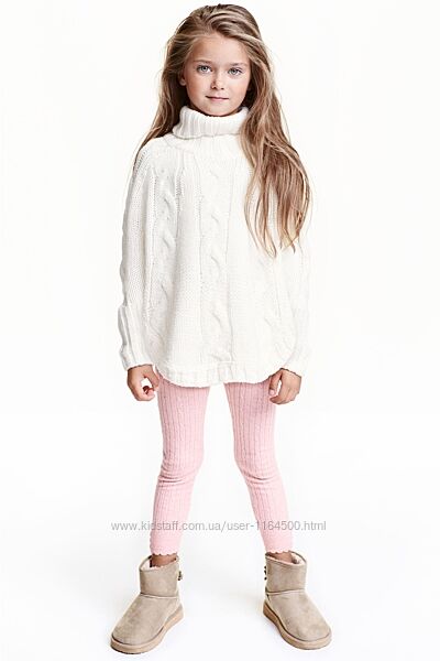 Дитячі легінси в рубчик для дівчинки 3-4 роки H&M Швеція Розмір 104 рожеві