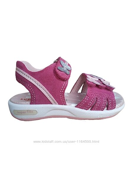 Дитячі сандалії для дівчинки SuperFit Розмір 24 14.5 см темно-рожевий