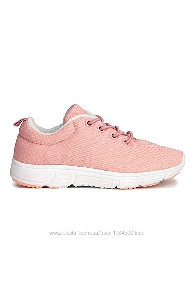 Тканинні кросівки на резинці для дівчинки H&M Швеція Розмір 24 15см рожеві