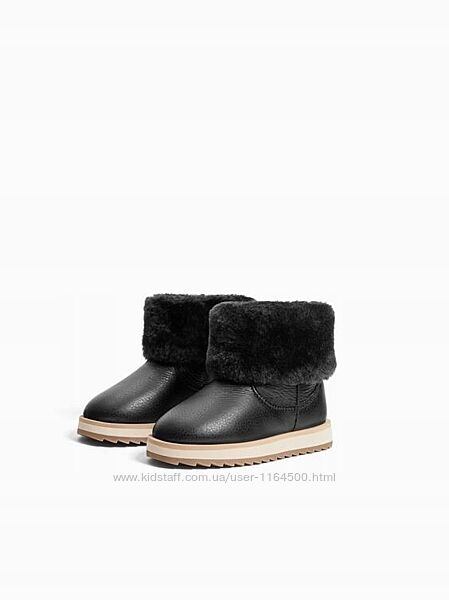 Зимові черевики для дівчинки Zara Розмір 26 16 см чорні