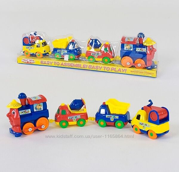  Детский паровозик, поезд вагончики на магнитах.