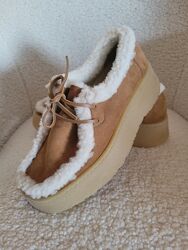 CLARKS & ZARA шкіряні лофери, wallabee, овеча шкіра, зимові туфлі
