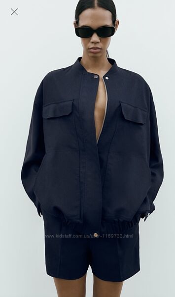 Невловимий лляний бомбер/піджак/куртка Zara з лімітованої колекції 2023. 