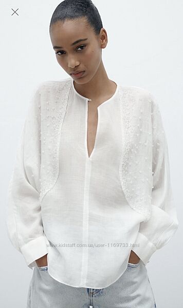 Святкова блуза/сорочка Zara з лімітованої колекції.