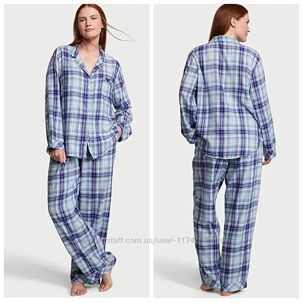 Victoria&acutes Secret пижама, костюм для дома Flannel Long Pajama Set