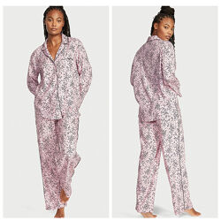 Victoria&acutes Secret пижама костюм для дома Flannel Long PJ Set