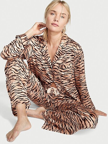 Victoria&acutes Secret сатиновая пижама, Satin Long Pajama Set
