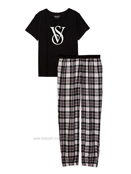 Victoria&acutes Secret пижама, костюм для сна Flannel JoggerTee-jama