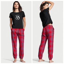 Victoria&acutes Secret пижама, костюм для сна Flannel JoggerTee-jama