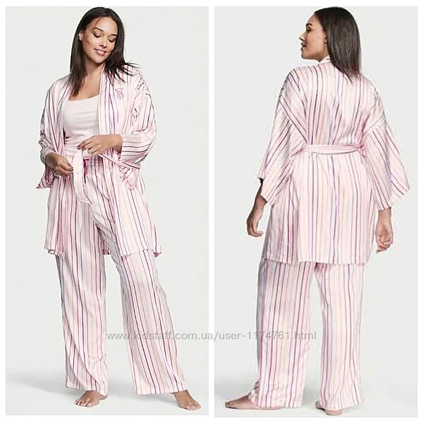 Victoria&acutes Secret сатиновая пижама тройка 3-Piece Satin Pajama Set