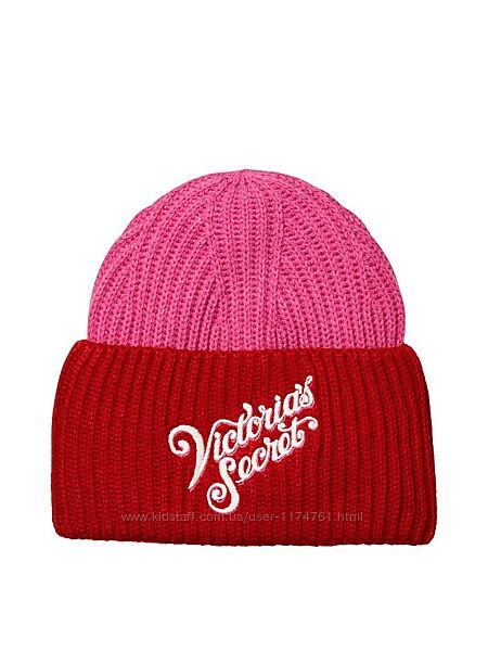 Victorias Secret теплая шапка Colorblock Beanie