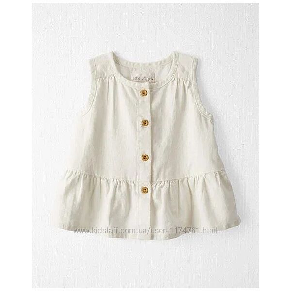 Картерс Carter´s топ платье Baby Button-Front Ruffle Top Made With Linen