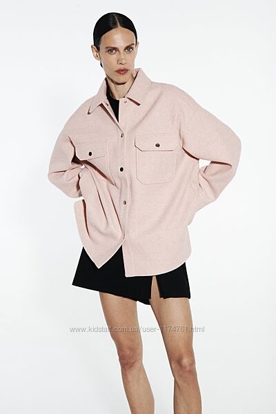 Теплая Рубашка-пальто Зара Zara