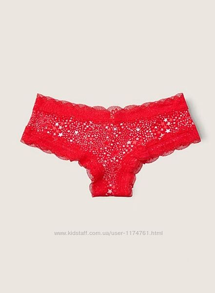 Victoria&acutes Secret трусики Everyday Lace-Trim Cheekster Panty PINK