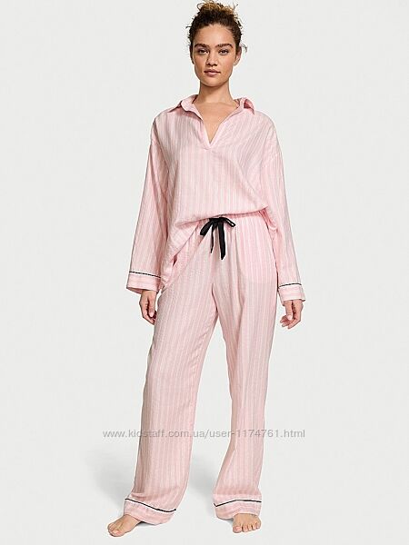 Victoria´s Secret пижама, костюм для дома Flannel Popover Long Pajama