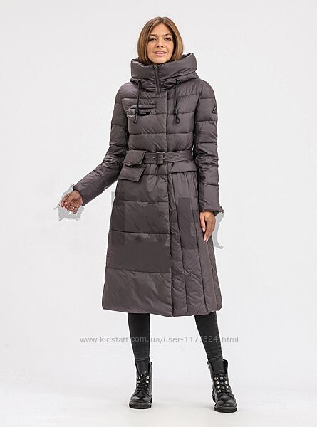 Акція Clasna зима пальто пуховик с пояс сумкою S, M, L, XL