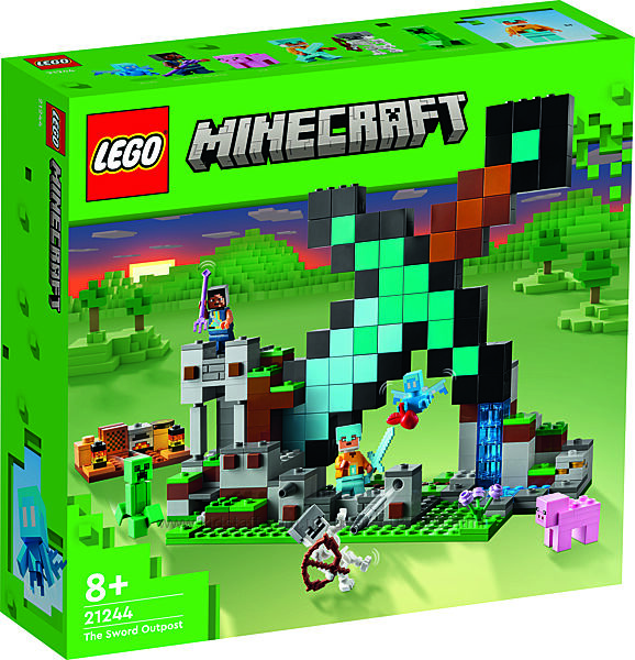 Конструктор 21244 LEGO Minecraft Форпост с мечем Майнкрафт лего Аванпост 