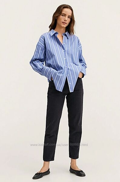 Джинсы Mom черные от MANGO, 34, 36р, оригинал