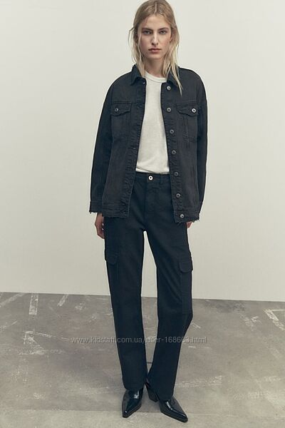 Джинсовая куртка оверсайз от Zara, XS, L, оригинал, Испания