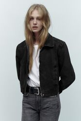 Джинсовая куртка на молнии от Zara, S, M, L, оригинал, Испания