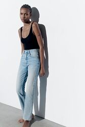 Прямые джинсы с высокой посадкой от Zara, 36р, оригинал 