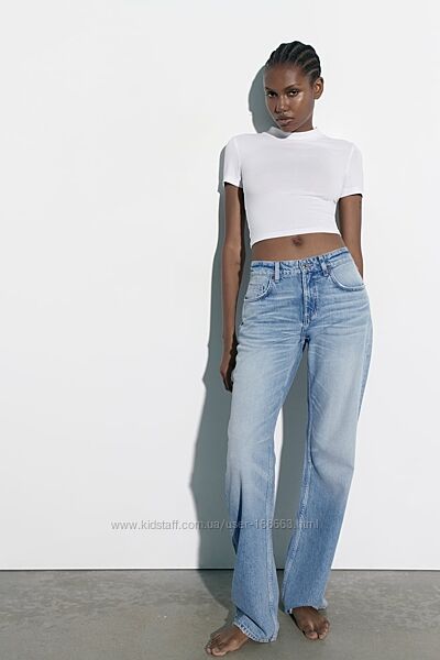 Широкие длинные джинсы wide leg от Zara, 44р, оригинал