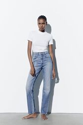 Прямые джинсы с высокой посадкой Zara, 38, 46р, оригинал 