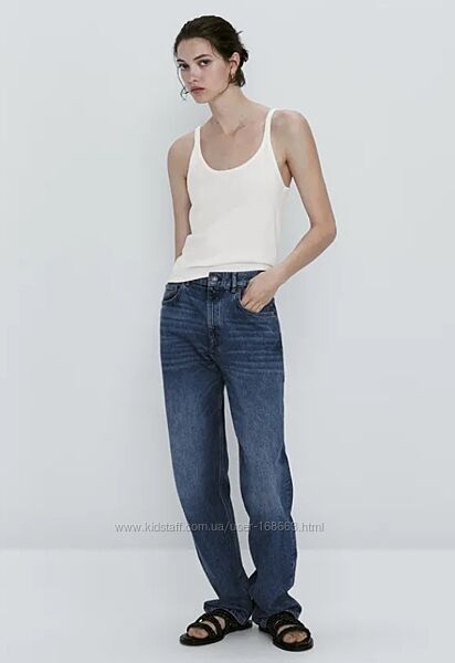 Прямые джинсы с высокой посадкой от Zara Woman, 34р, оригинал 