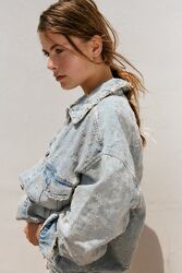 Джинсовая куртка оверсайз от Zara, XS-S, M-L, оригинал, Испания