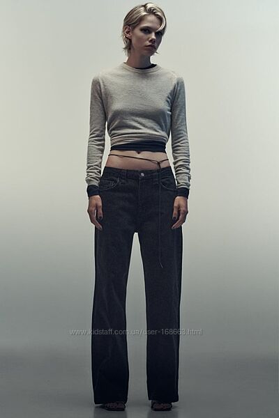 Прямые черные джинсы от Zara, 36р, оригинал 