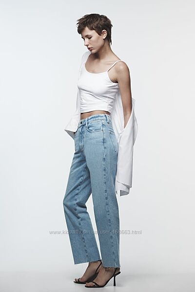 Прямые джинсы с высокой посадкой Zara, 36р, оригинал 