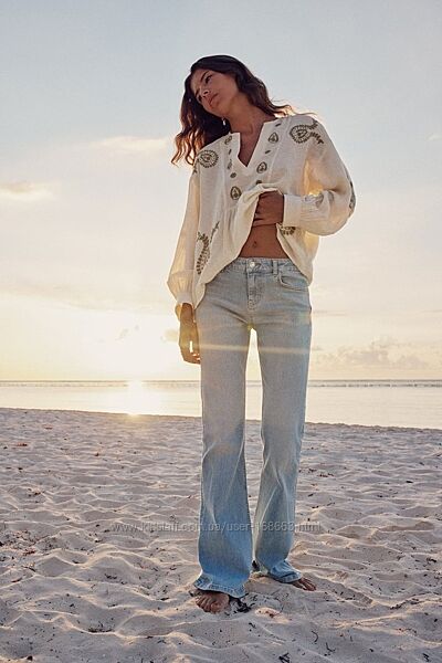 Расклешенные джинсы от Zara, 44р, оригинал